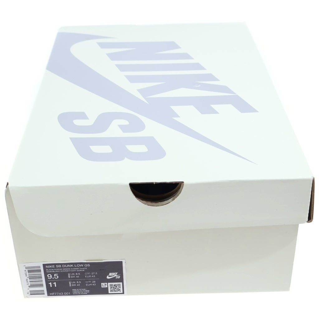 NIKE SB(ナイキエスビー) ×THERE SKATEBOARDS DUNK LOW PRO ゼアスケートボード ダンク ローカットスニーカー ブラック/グリーン US9.5/27.5cm HF7743-001