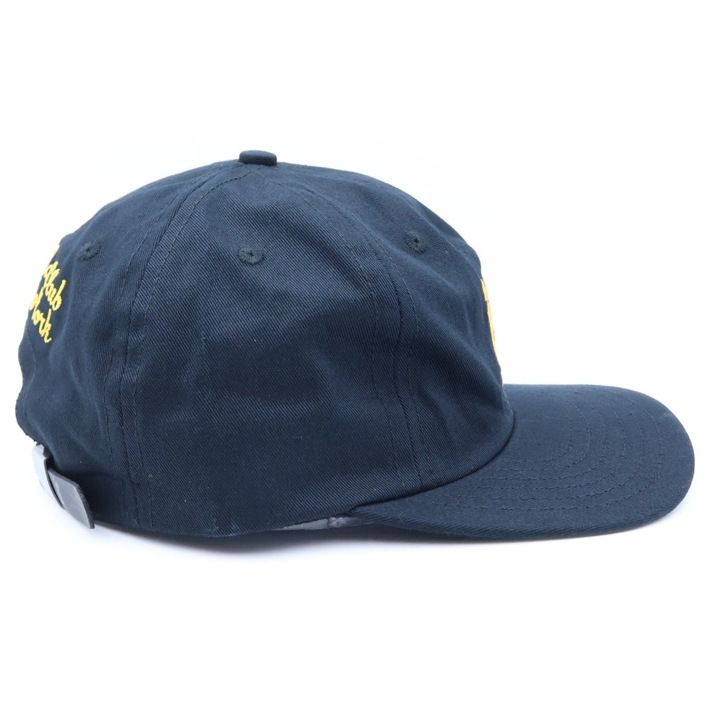 The Almeda Club(アルメダクラブ) NY BASEBALL CAP USA製 ロゴエンブロイダリーデザイン 6パネル ベースボールキャップ ブラック