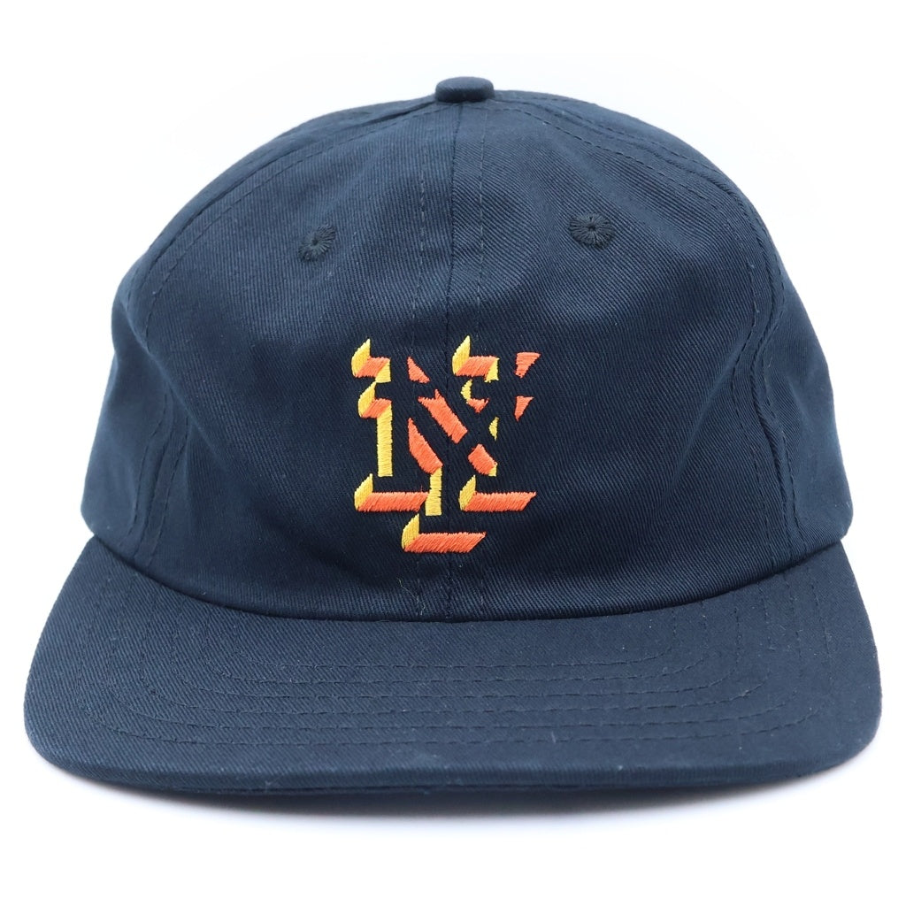 The Almeda Club(アルメダクラブ) NY BASEBALL CAP USA製 ロゴエンブロイダリーデザイン 6パネル ベースボールキャップ ブラック