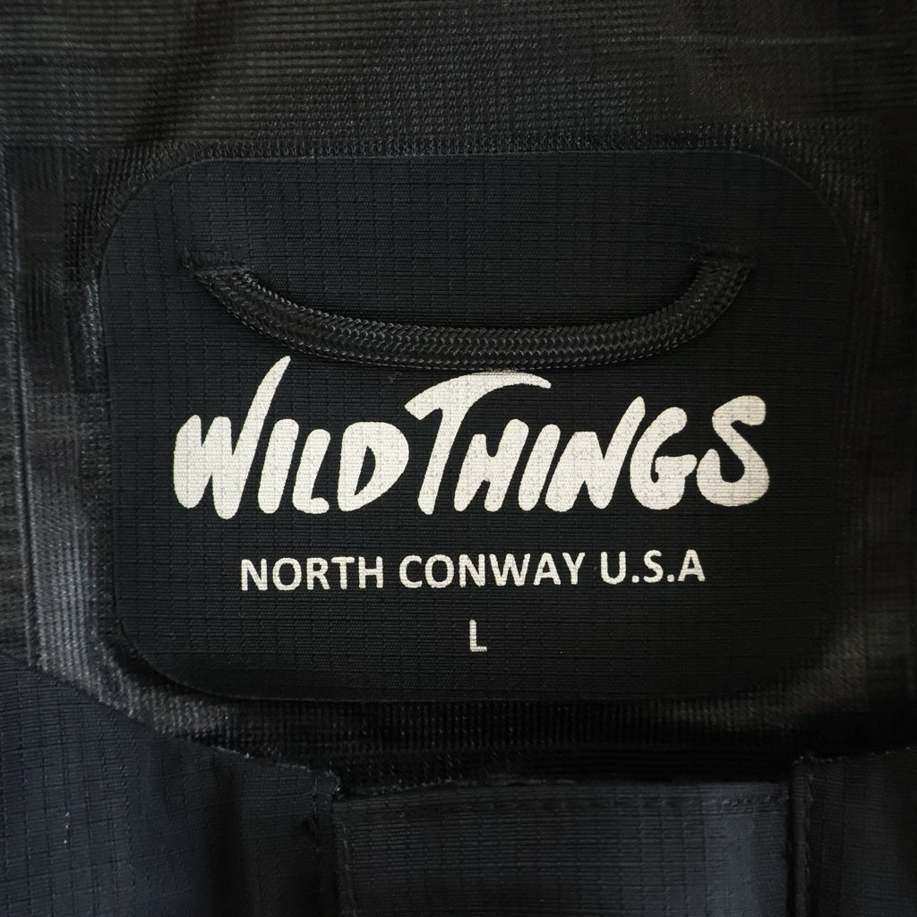 WILD THINGS(ワイルドシングス) 25SS フーデッド ナイロン ジップアップジャケット ブラック WT25448SK-TN