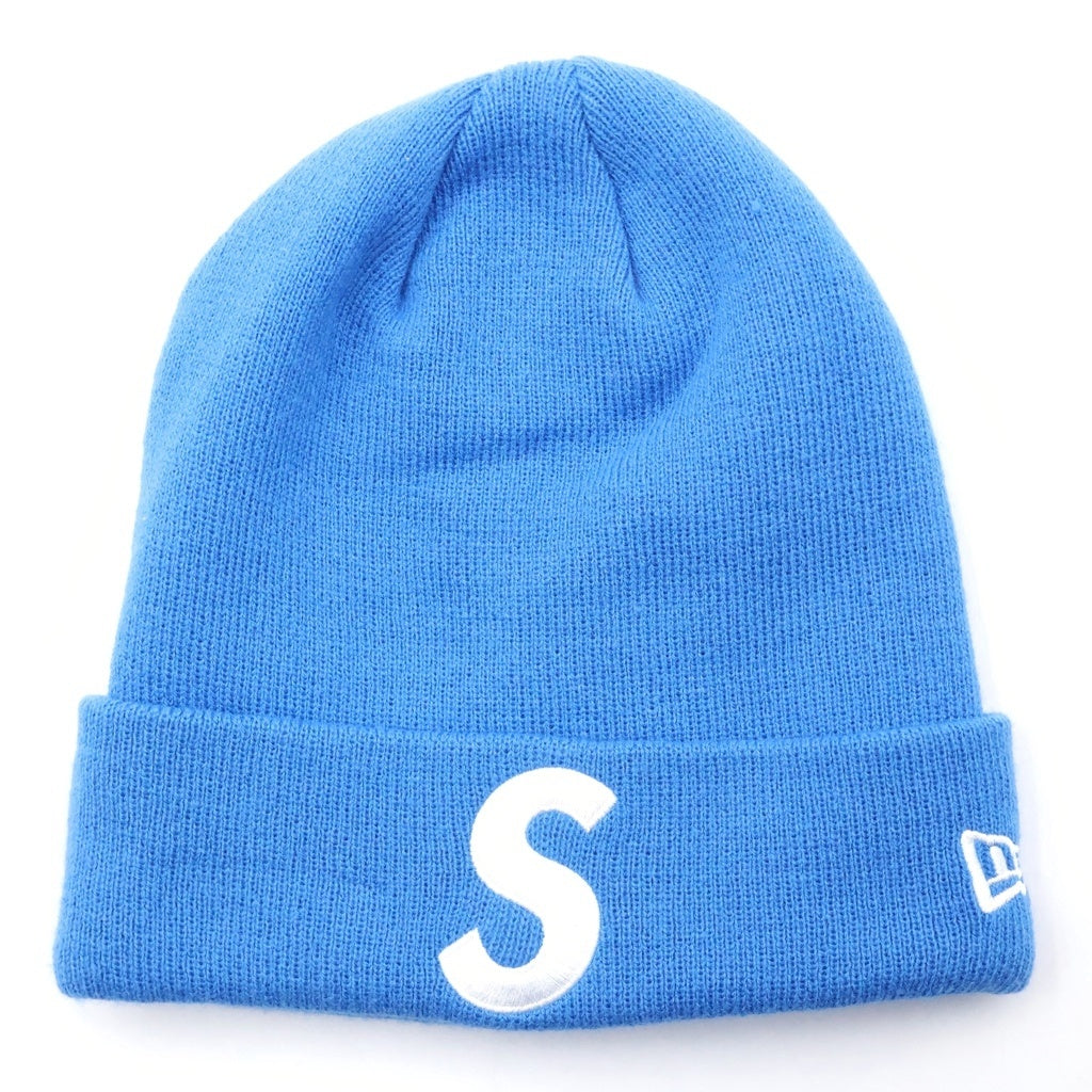SUPREME(シュプリーム) ×New Era Logo Beanie ニューエラ S ロゴ ビーニー ニット帽 ブルー