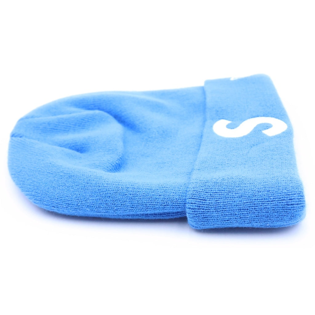 SUPREME(シュプリーム) ×New Era Logo Beanie ニューエラ S ロゴ ビーニー ニット帽 ブルー