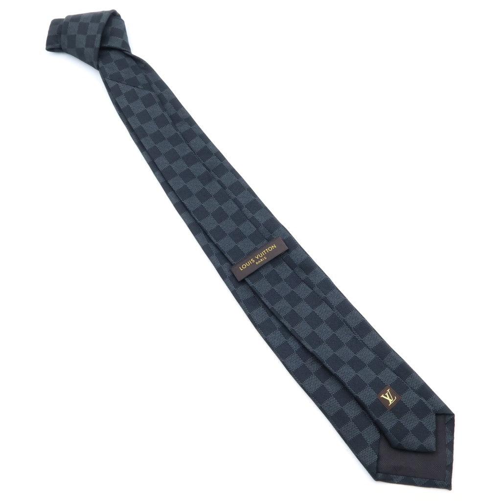 LOUIS VUITTON(ルイヴィトン) クラヴァット ダミエクラシック シルク ネクタイ ブラック