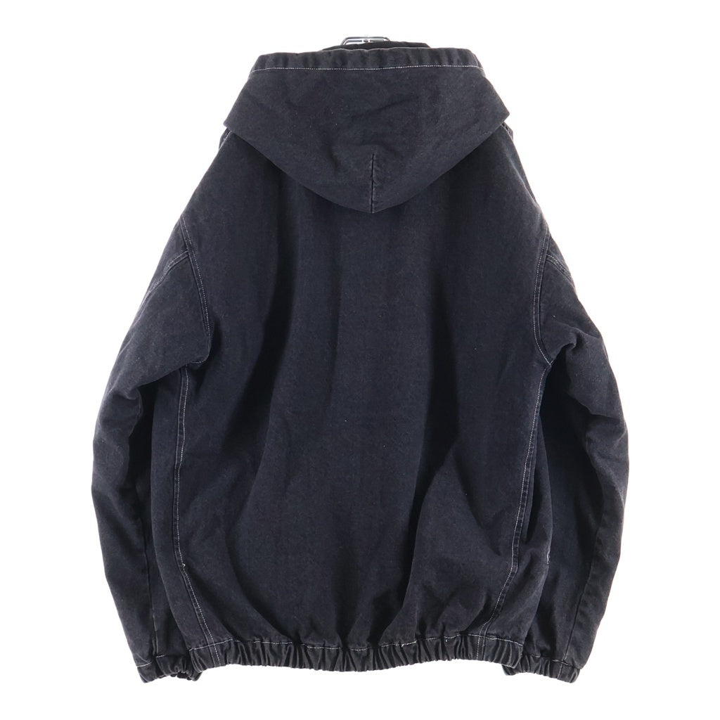 THE BLACK EYE PATCH(ブラックアイパッチ) グラフィックロゴププリント デニム ジップアップ パーカー ブラック BEPFW250T04