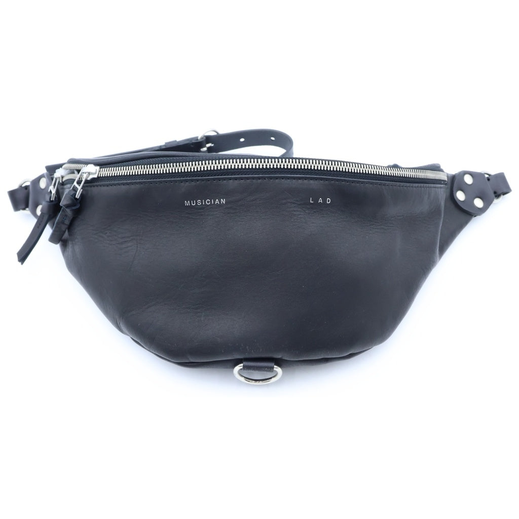 LAD MUSICIAN(ラッドミュージシャン) LEATHER BODY BAG レザー ボディバッグ ショルダーバッグ ウエストバッグ ブラック 2117-931 レディース
