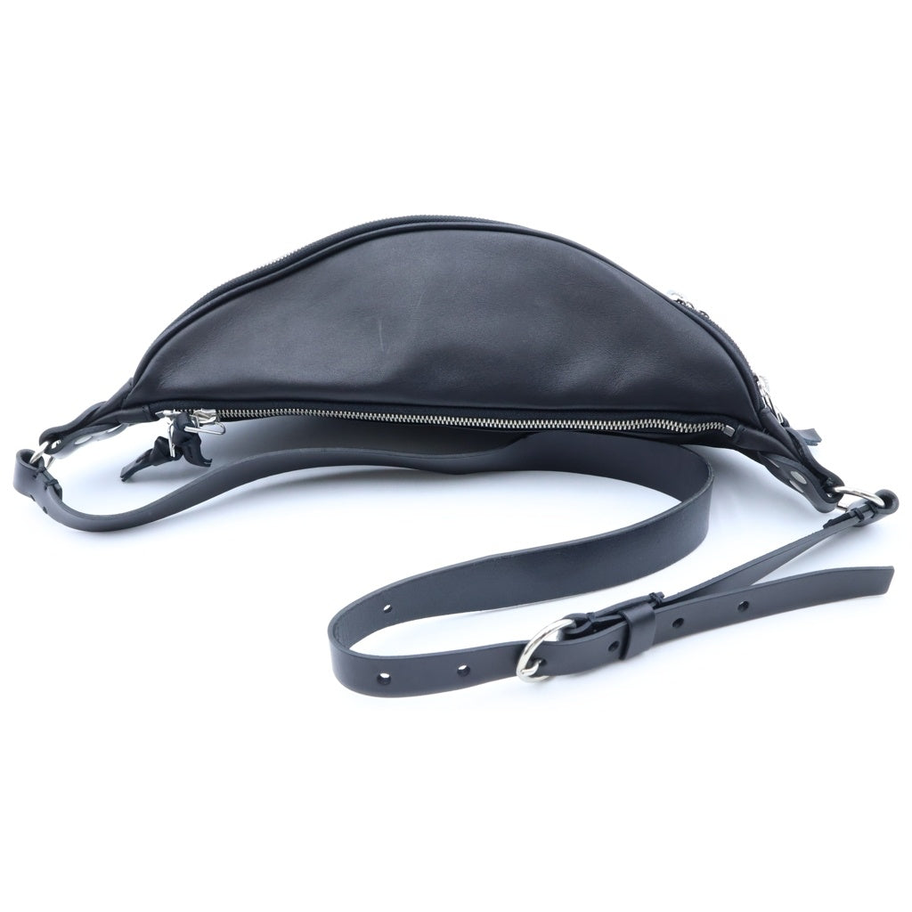 LAD MUSICIAN(ラッドミュージシャン) LEATHER BODY BAG レザー ボディバッグ ショルダーバッグ ウエストバッグ ブラック 2117-931 レディース