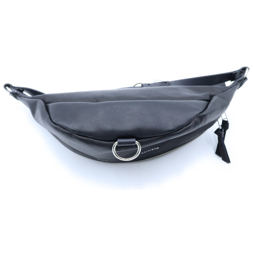 LAD MUSICIAN(ラッドミュージシャン) LEATHER BODY BAG レザー ボディバッグ ショルダーバッグ ウエストバッグ ブラック 2117-931 レディース