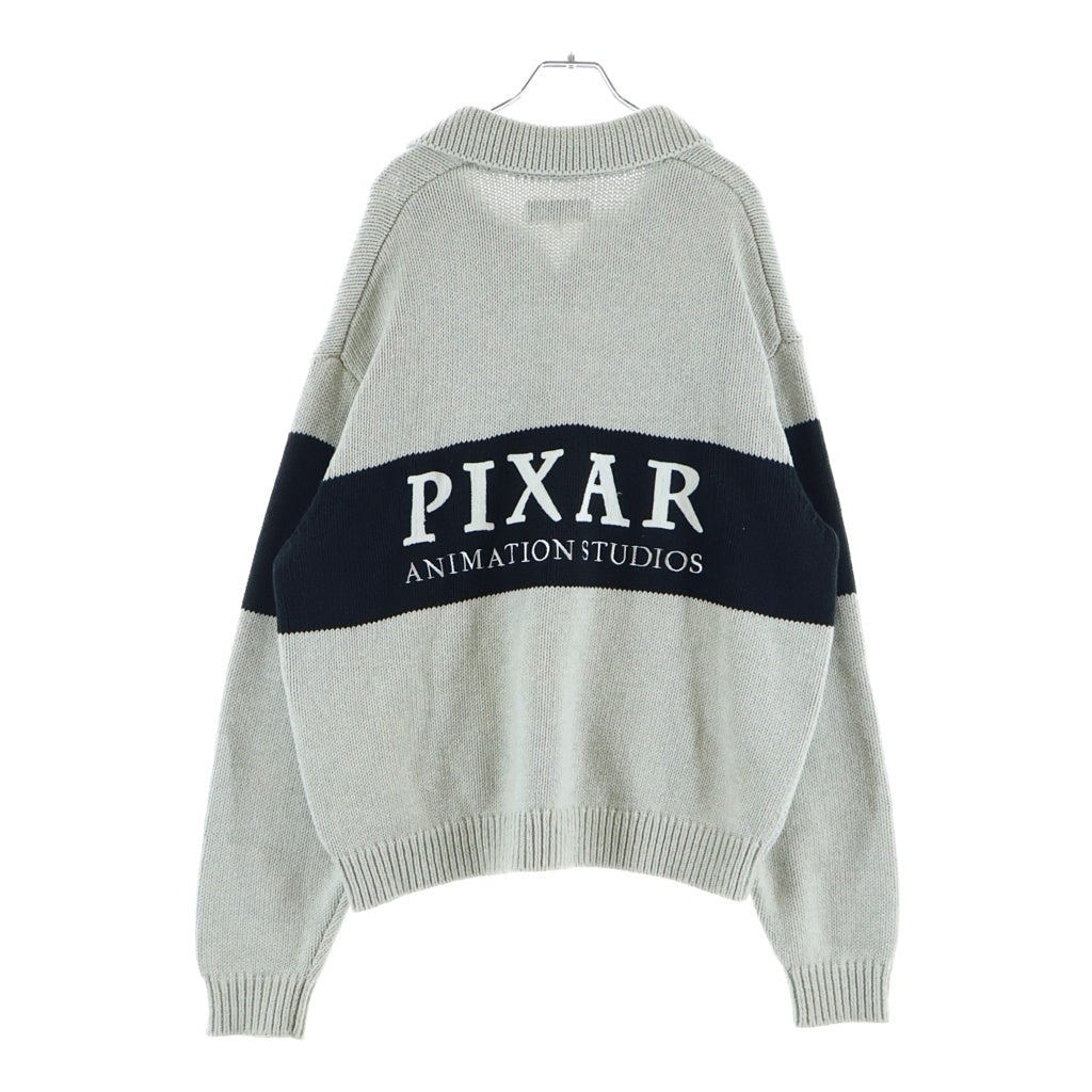 KITH(キス) ×Disney Pixar Nelson Rugby Sweater ディズニー ピクサー ラグビーシャツ ニットセーター ベージュ/ブラック KHM034429