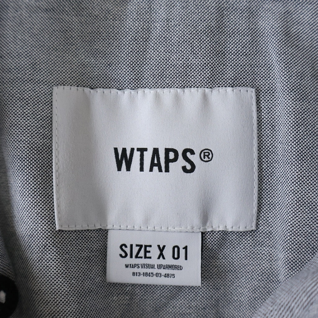 WTAPS(ダブルタップス) 25AW OXFORD. COOLMAX L/S オックスフォード クールマックス 長袖 ボタンダウンシャツ グレー 252CWDT-SHM02