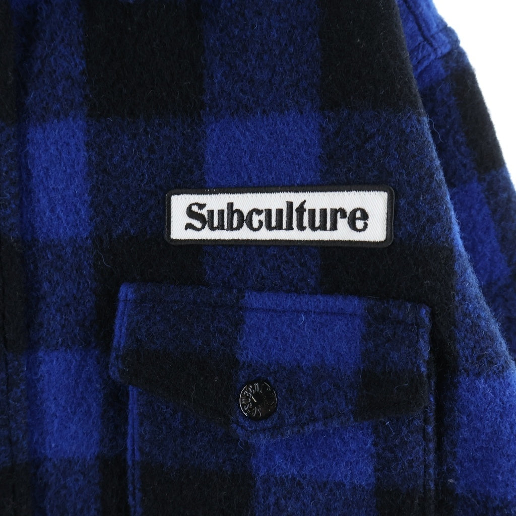 SUBCULTURE(サブカルチャー) 25AW BUFFALO CHECK JACKET バッファロー チェック シャツジャケット ブルー/ブラック SCJK-A2501