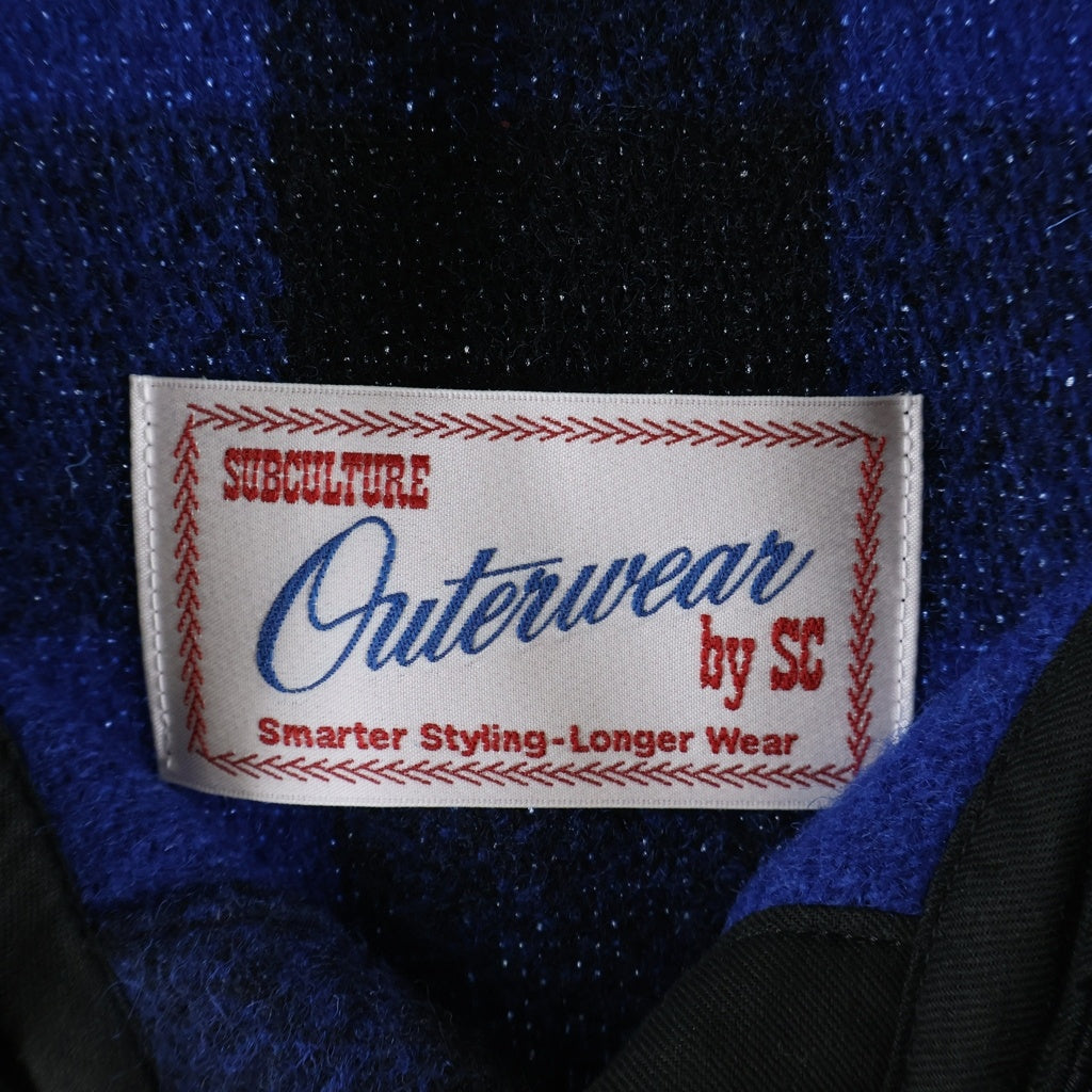 SUBCULTURE(サブカルチャー) 25AW BUFFALO CHECK JACKET バッファロー チェック シャツジャケット ブルー/ブラック SCJK-A2501