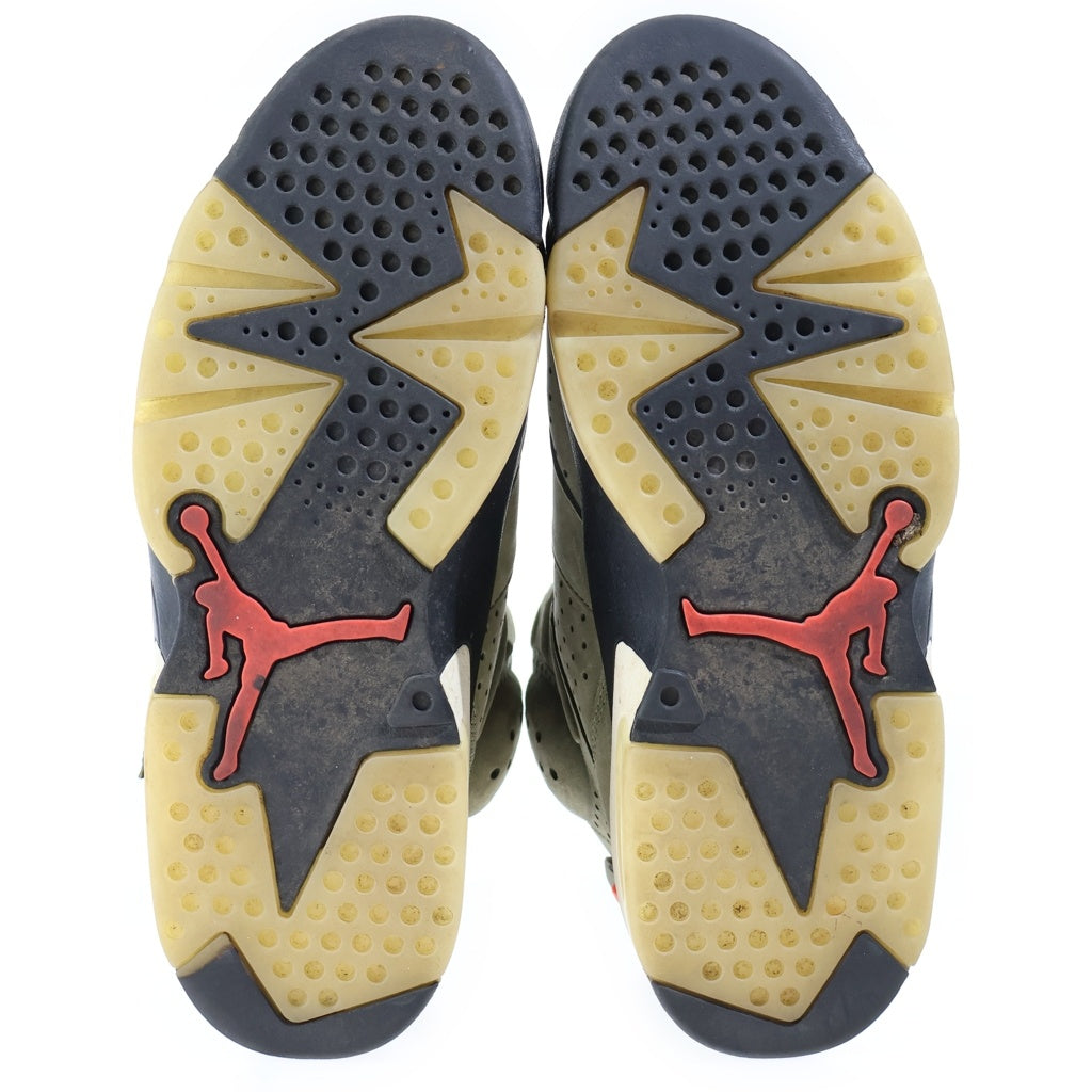 NIKE(ナイキ) ×Travis Scott AIR JORDAN6 RETRO MEDIUM OLIVE トラヴィススコット エアジョーダン6 レトロ ミディアム オリーブ ハイカットスニーカー カーキ US8.5/26.5cm CN1084-200