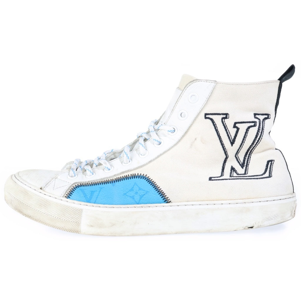 LOUIS VUITTON(ルイヴィトン) タトゥー ライン ハイカットスニーカー モノグラム 刺繍ロゴ ホワイト