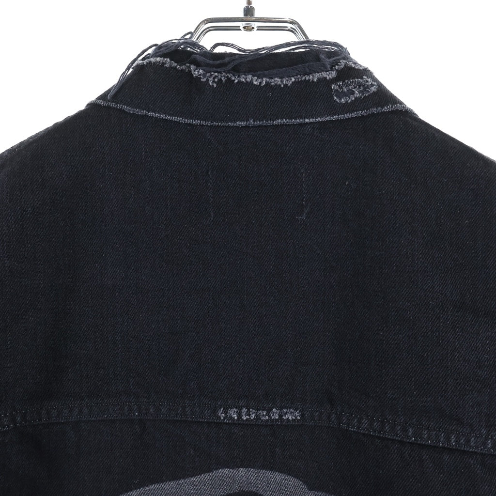 BALENCIAGA(バレンシアガ) 22SS 3B Sports Icon Denim Jacket スポーツ アイコン デニム ジャケット ブラック 704298