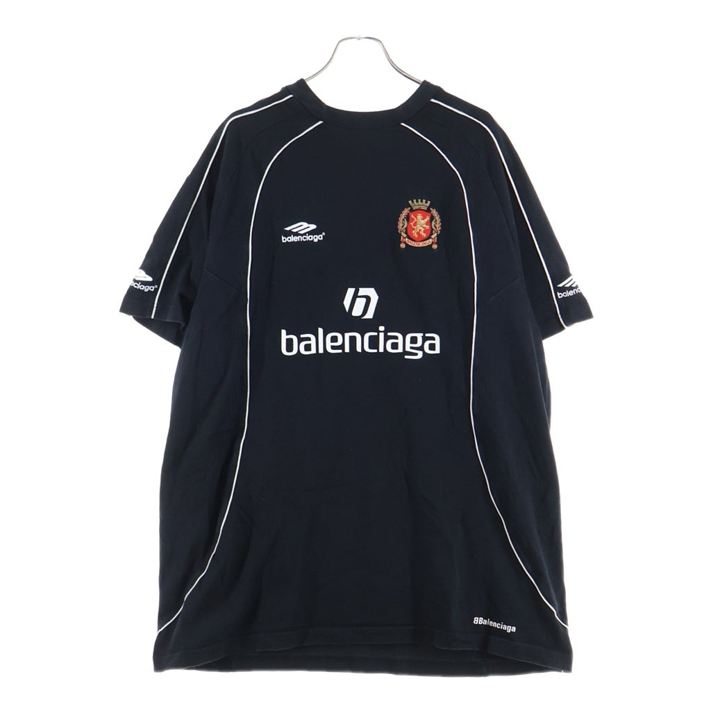 BALENCIAGA(バレンシアガ) 24SS Series Paris Soccer Oversized T-Shirt サッカーシリーズ パリ サッカー オーバーサイズ Tシャツ ブラック 777705