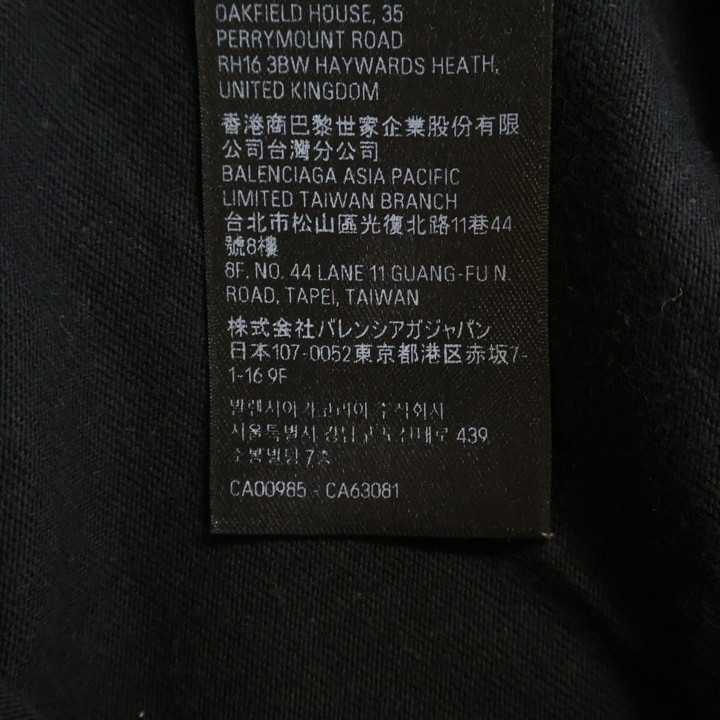 BALENCIAGA(バレンシアガ) 24SS Men's Paris Soccer Long Sleeve T-Shirt Oversized メンズ パリス サッカー ロングスリーブ Tシャツ オーバーサイズ ブラック 778972