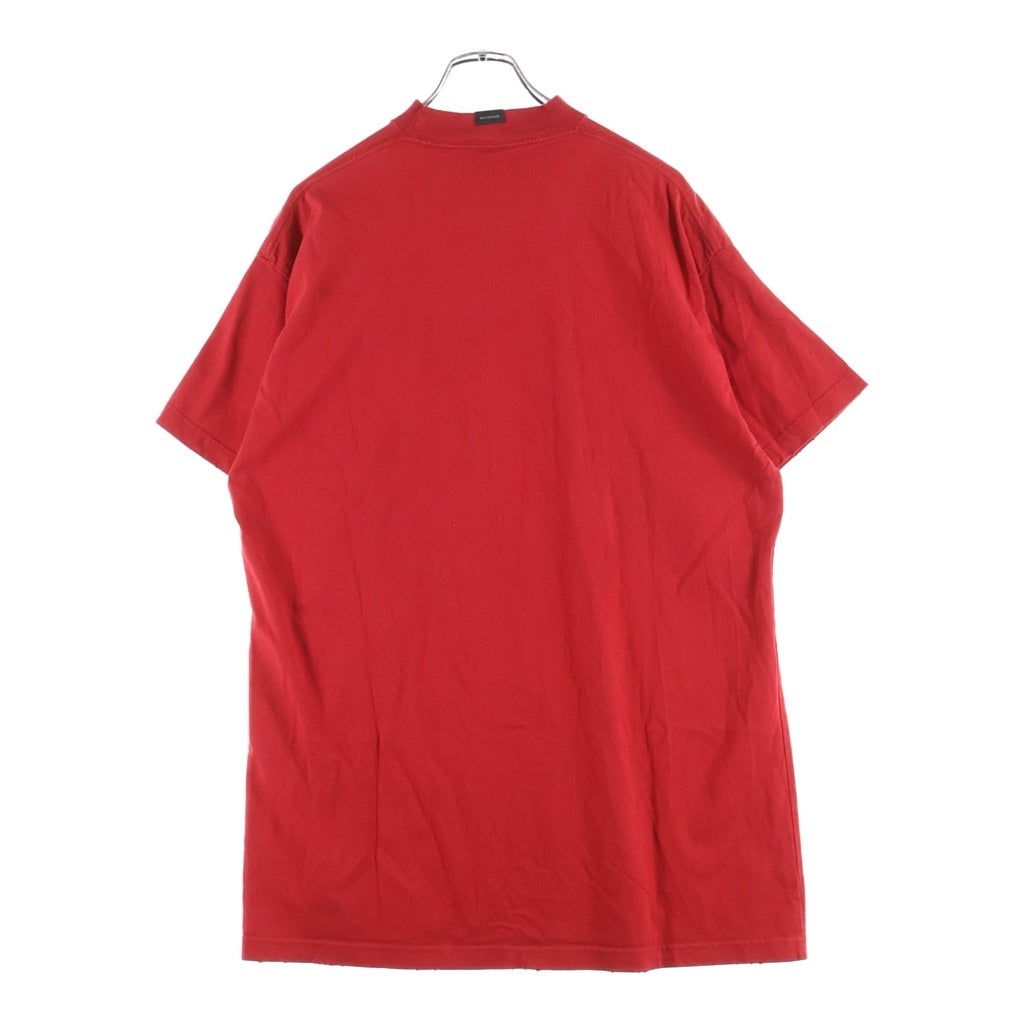 BALENCIAGA(バレンシアガ) 23SS MANY KISSES メニーキス クルーネック 半袖Tシャツ カットソー レッド 739028