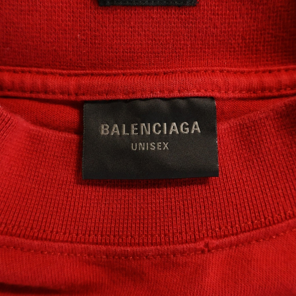BALENCIAGA(バレンシアガ) 23SS MANY KISSES メニーキス クルーネック 半袖Tシャツ カットソー レッド 739028