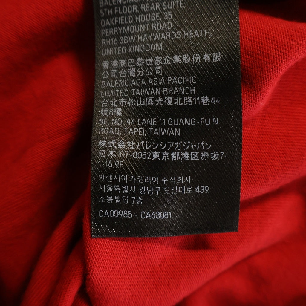 BALENCIAGA(バレンシアガ) 23SS MANY KISSES メニーキス クルーネック 半袖Tシャツ カットソー レッド 739028