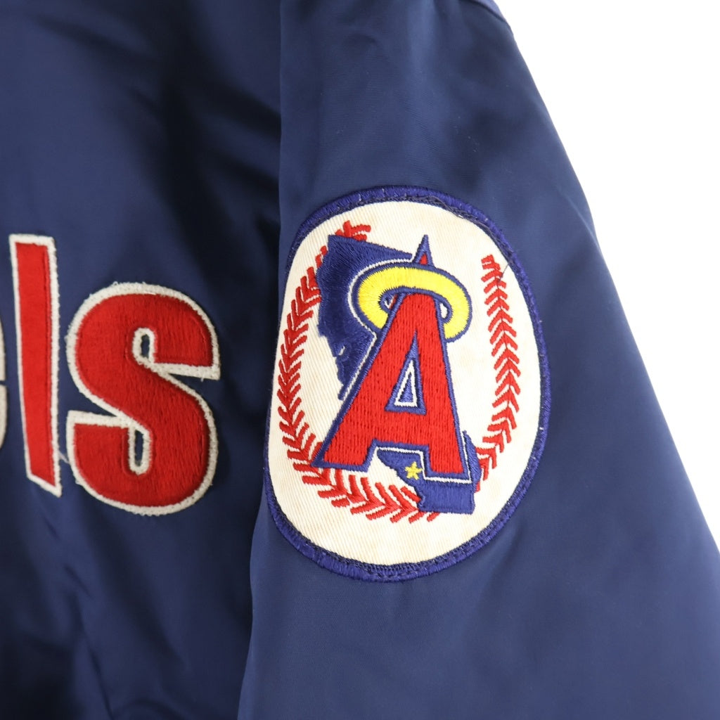 NO BRAND(ノーブランド) STARTER 90s VINTAGE MLB CALIFORNIA ANGELS カリフォルニアエンジェルス サテンスタジャン ネイビー/レッド
