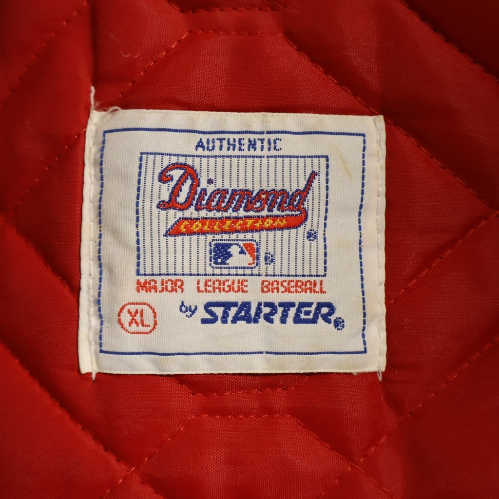 NO BRAND(ノーブランド) STARTER 90s VINTAGE MLB CALIFORNIA ANGELS カリフォルニアエンジェルス サテンスタジャン ネイビー/レッド