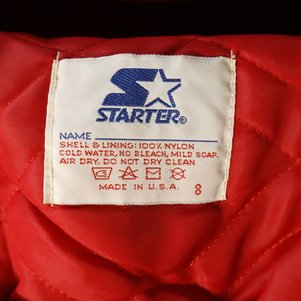 NO BRAND(ノーブランド) STARTER 90s VINTAGE MLB CALIFORNIA ANGELS カリフォルニアエンジェルス サテンスタジャン ネイビー/レッド