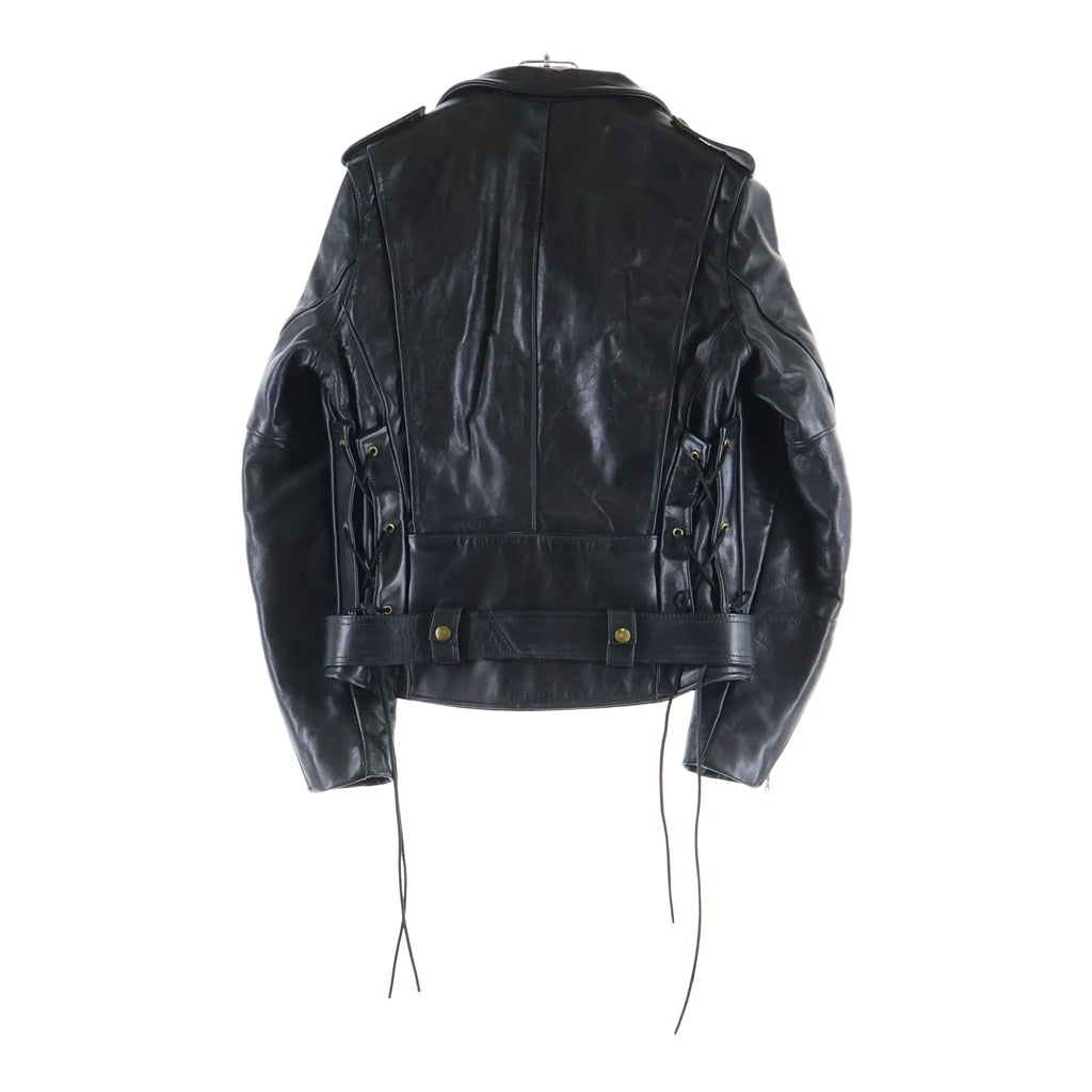 VANSON(バンソン) C2 裏地キルティング レザー ダブルライダースジャケット ブラック 38