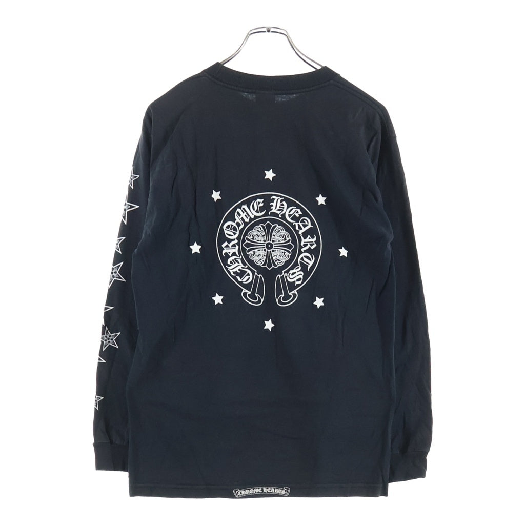 CHROME HEARTS(クロムハーツ) OLD STAR L/S Tee アームスター ホースシュープリント 長袖Tシャツ カットソー ブラック