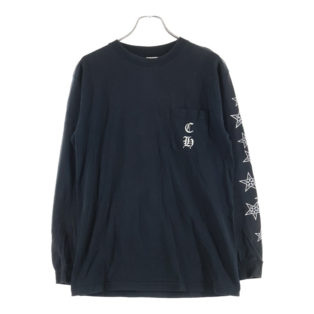 CHROME HEARTS(クロムハーツ) OLD STAR L/S Tee アームスター ホースシュープリント 長袖Tシャツ カットソー ブラック