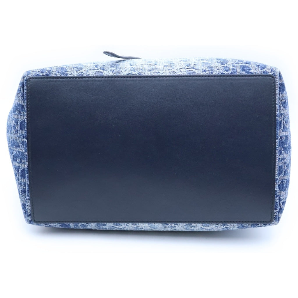 DIOR(ディオール) トゥジュール ミディアム デニムハンドバッグ オブリーク ジャガード ポーチ付き ブルー M2821ODCE レディース