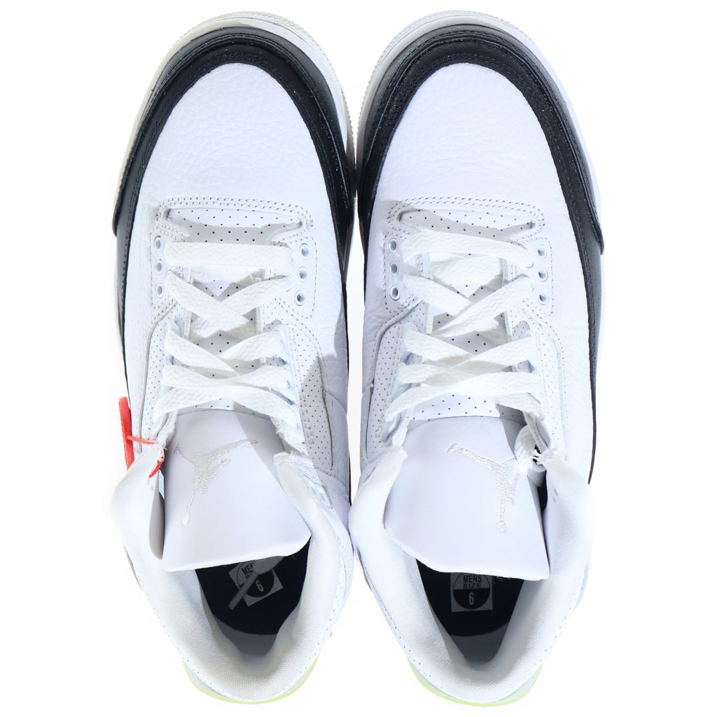 NIKE(ナイキ) ×FRAGMENT AIR JORDAN 3 フラグメント エア ジョーダン3 ローカットスニーカー レディース ホワイト/ブラック US5.5/24cm DA3595-100