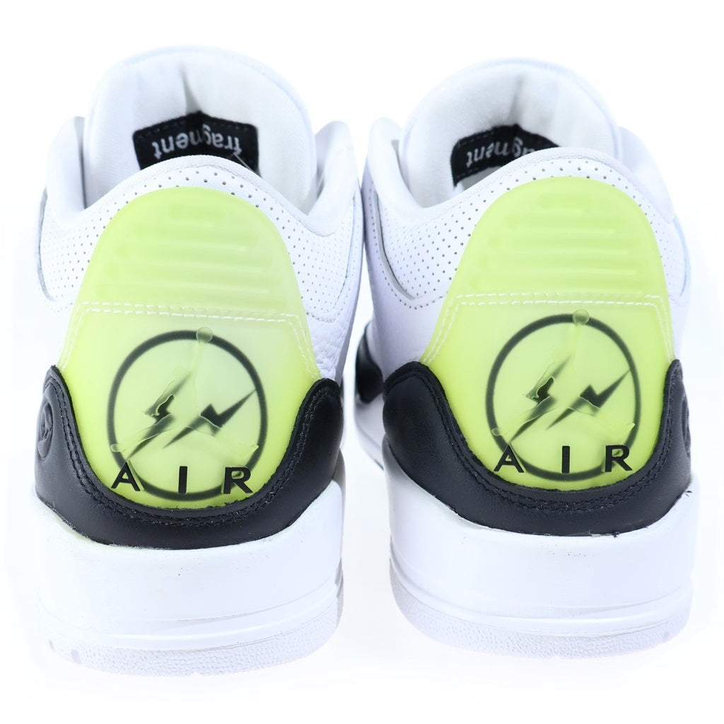 NIKE(ナイキ) ×FRAGMENT AIR JORDAN 3 フラグメント エア ジョーダン3 ローカットスニーカー ホワイト/ブラック US8/26cm DA3595-100
