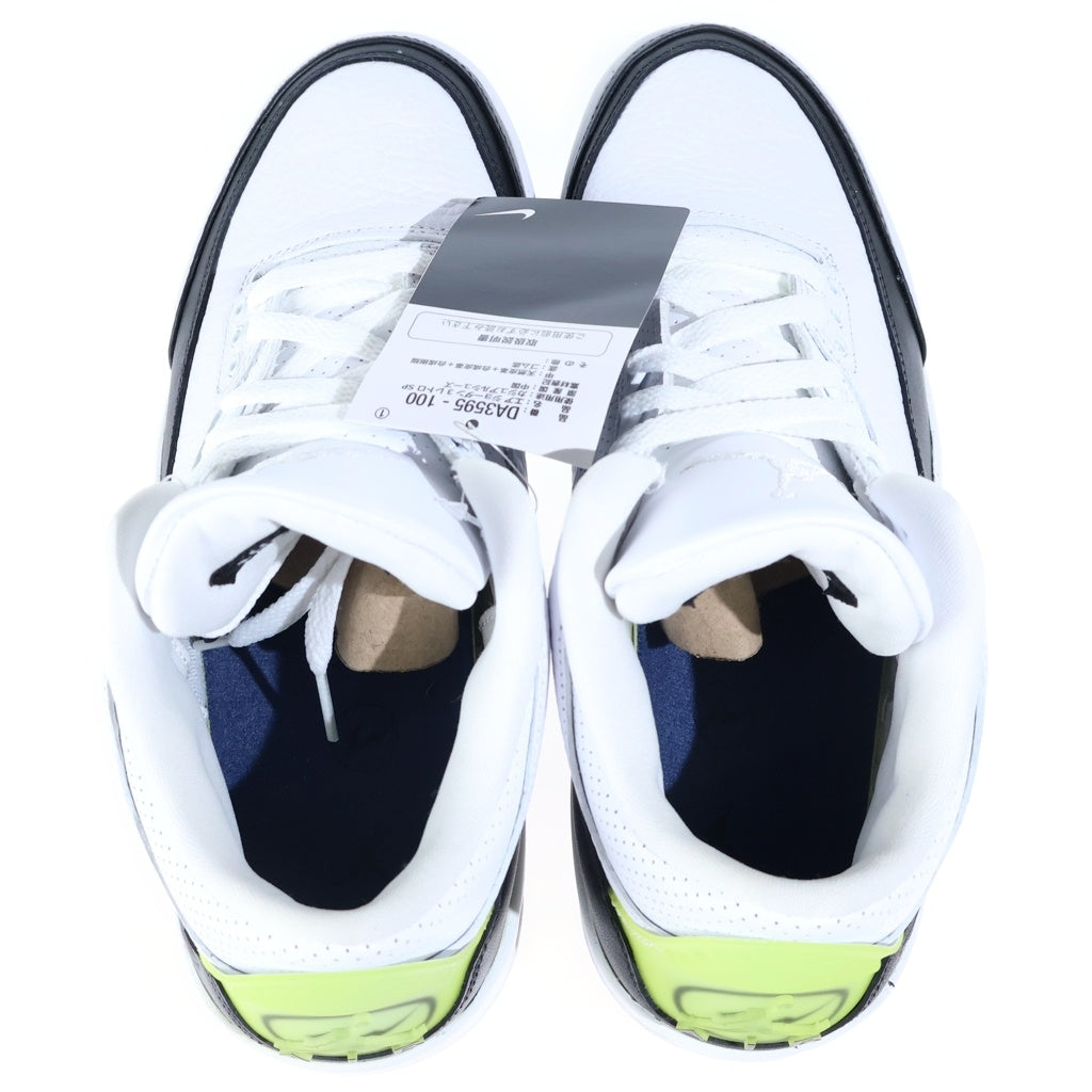 NIKE(ナイキ) ×FRAGMENT AIR JORDAN 3 フラグメント エア ジョーダン3 ローカットスニーカー ホワイト/ブラック US8/26cm DA3595-100