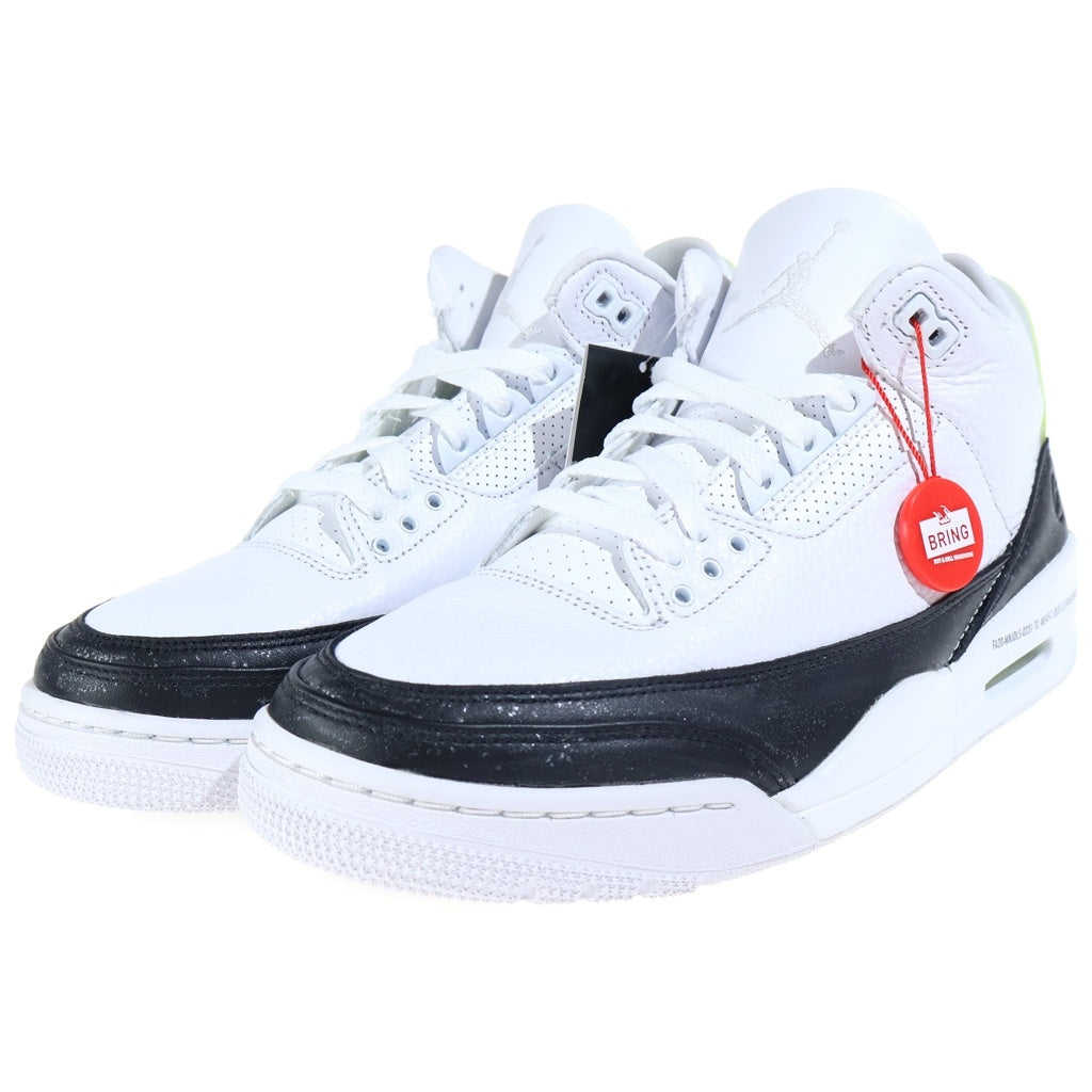 NIKE(ナイキ) ×FRAGMENT AIR JORDAN 3 フラグメント エア ジョーダン3 ローカットスニーカー ホワイト/ブラック US9/27cm DA3595-100