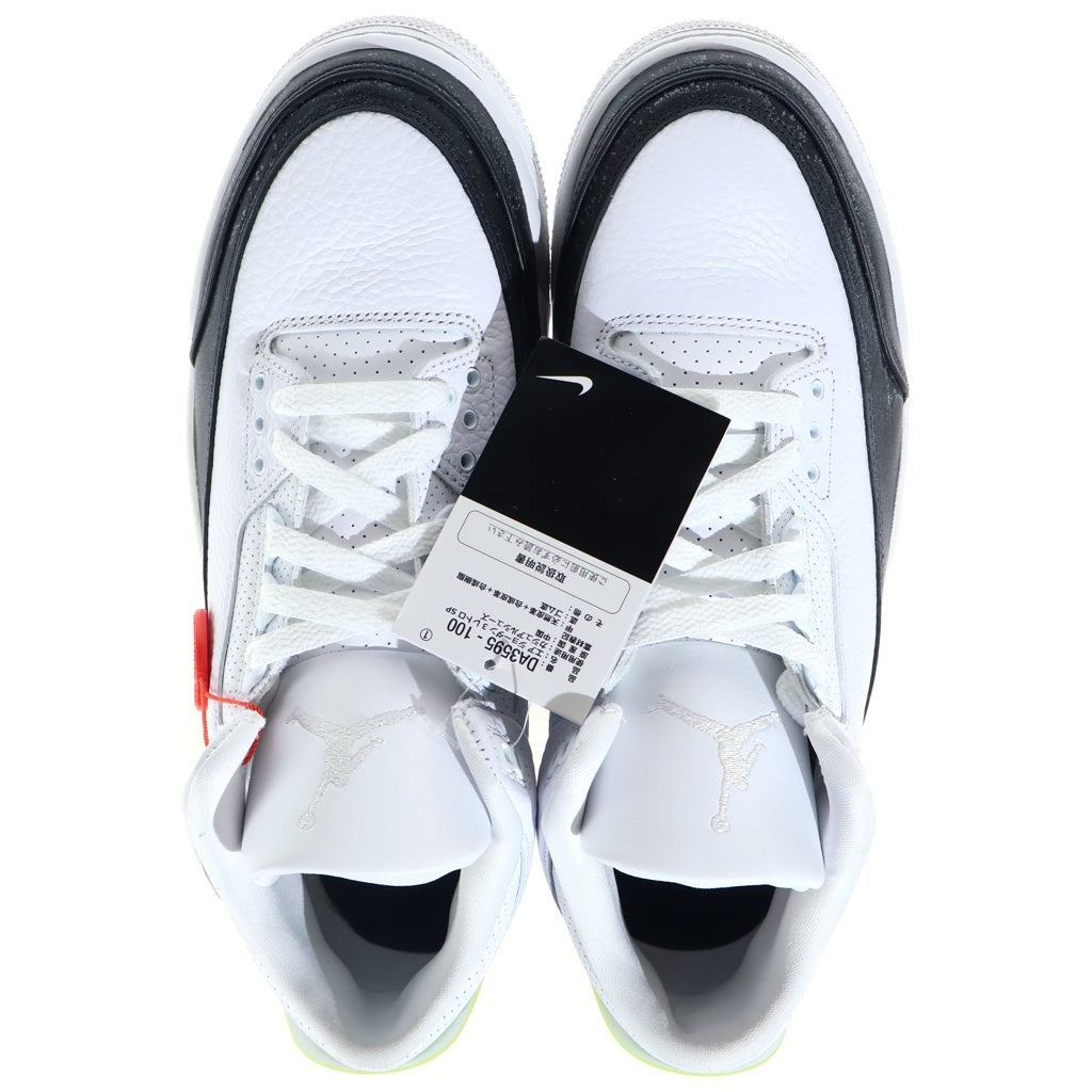 NIKE(ナイキ) ×FRAGMENT AIR JORDAN 3 フラグメント エア ジョーダン3 ローカットスニーカー ホワイト/ブラック US9/27cm DA3595-100