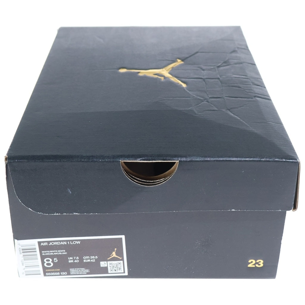 NIKE(ナイキ) AIR JORDAN 1 LOW エアジョーダン1 ローカットスニーカー ホワイト US8.5/26.5cm 553558-130