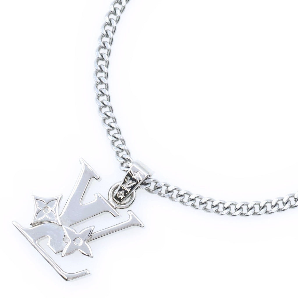 LOUIS VUITTON(ルイヴィトン) ルイヴィトン ペンダント モノグラム・ロウ ネックレス シルバー チェーン M02254 レディース