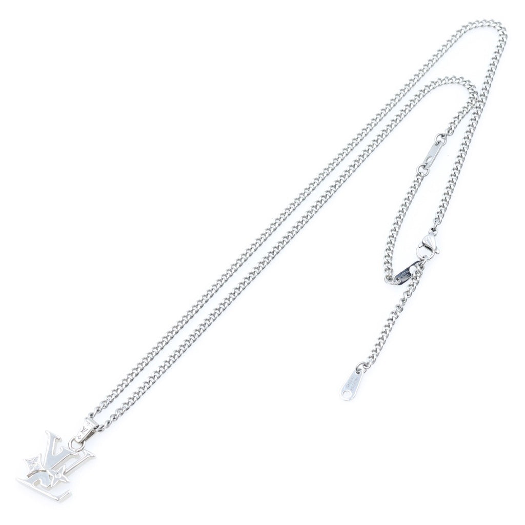 LOUIS VUITTON(ルイヴィトン) ルイヴィトン ペンダント モノグラム・ロウ ネックレス シルバー チェーン M02254 レディース
