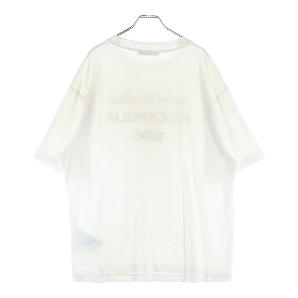 Acne Studios(アクネ ストゥディオズ) STOCKHOLM 1996 ストックホルム クルーネック 半袖Tシャツ カットソー ホワイト FN-UX-TSHI000013-CL0196