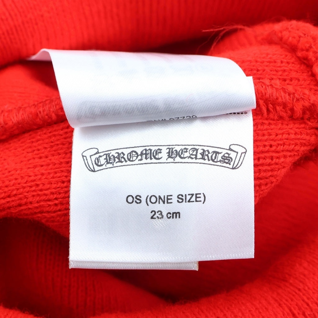 CHROME HEARTS(クロムハーツ) Triple Cross Beanie トリプル クロス ビーニー ニット帽 ロゴ刺繍 セメタリークロス レッド