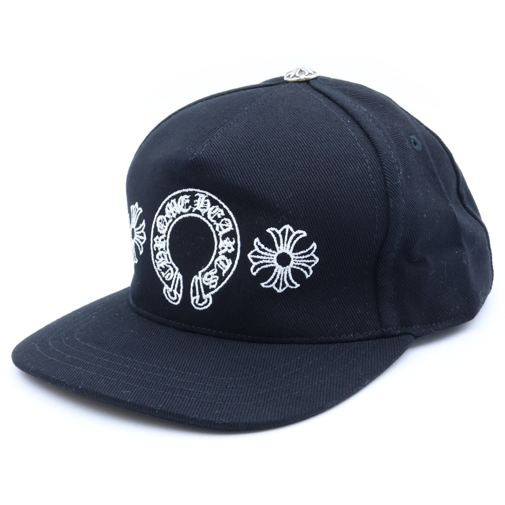CHROME HEARTS(クロムハーツ) CH Plus Horseshoe Embroidery Baseball Cap ホースシュー エンブロイダリー ベースボール キャップ ブラック