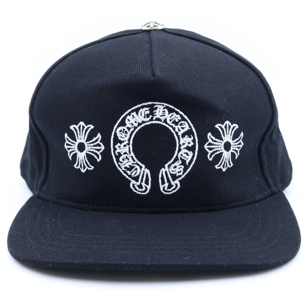 CHROME HEARTS(クロムハーツ) CH Plus Horseshoe Embroidery Baseball Cap ホースシュー エンブロイダリー ベースボール キャップ ブラック