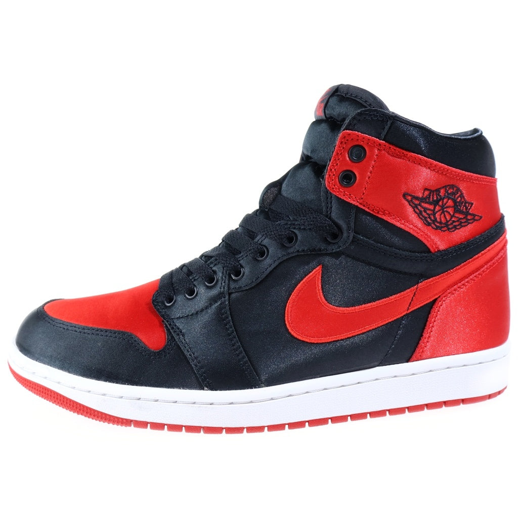 NIKE(ナイキ) WMNS AIR JORDAN 1 RETRO HIGH OG SATIN BRED ウィメンズ エアジョーダン1 レトロ サテンブレッド ハイカットスニーカー ブラック/レッド US11/28cm FD4810-061