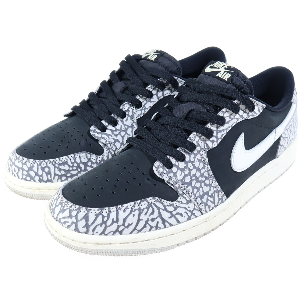 NIKE(ナイキ) AIR JORDAN 1 RETRO LOW OG BLACK CEMENT エアジョーダン1 レトロ ブラックセメント ローカットスニーカー ブラック/グレー US10/28cm CZ0790-001