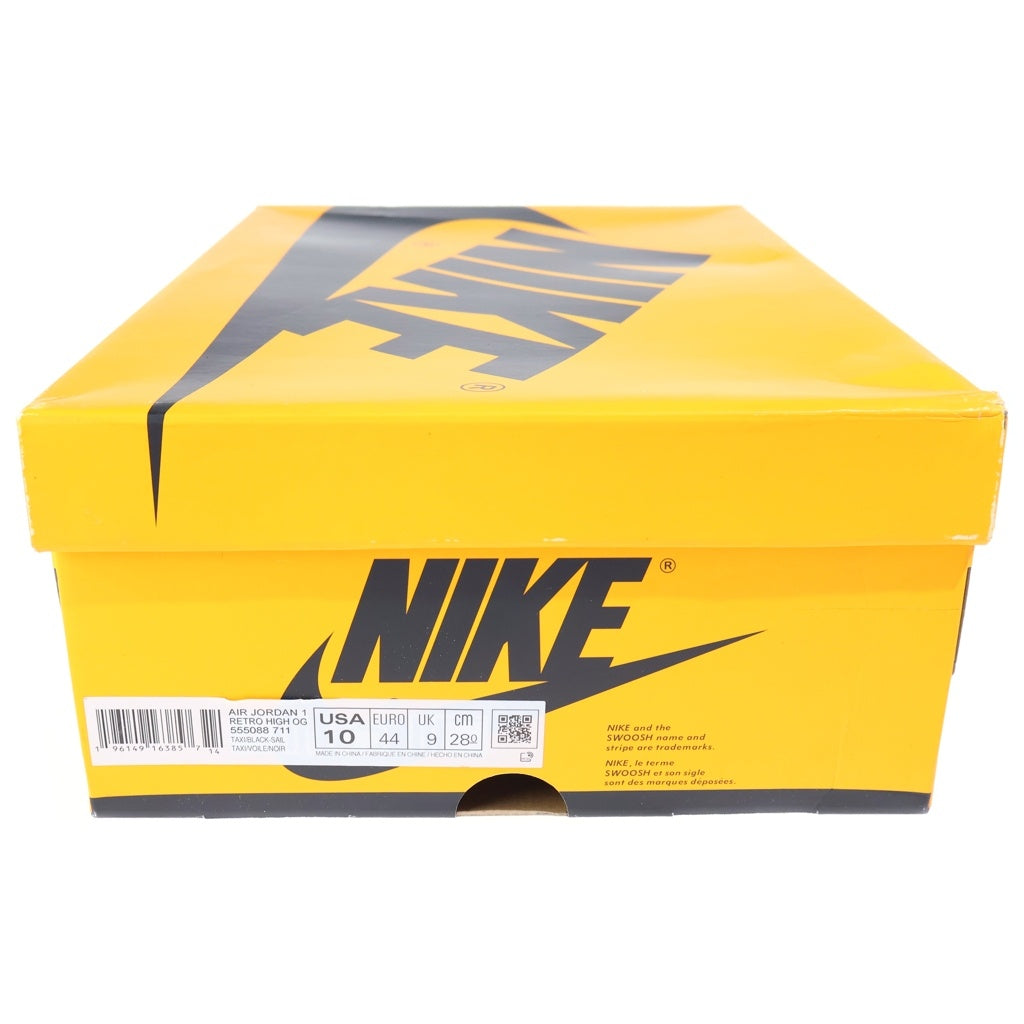 NIKE(ナイキ) AIR JORDAN 1 RETRO HIGH OG TAXI エアジョーダン1 レトロ タクシー ハイカットスニーカー ブラック/イエロー/ホワイト US10/28cm 555088-711