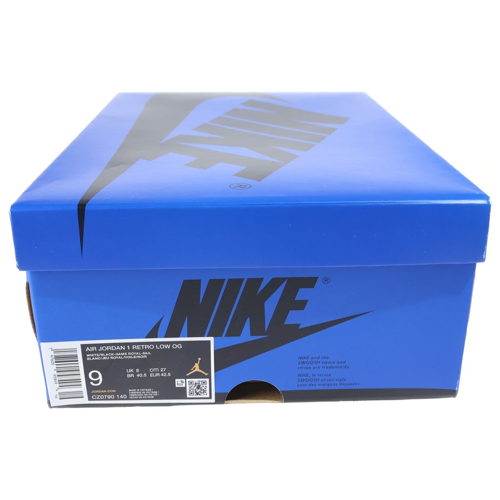 NIKE(ナイキ) AIR JORDAN 1 RETRO LOW OG GAME ROYAL エアジョーダン1 レトロ ゲームロイヤル ローカットスニーカー ホワイト/ブルー US9/27cm CZ0790-140