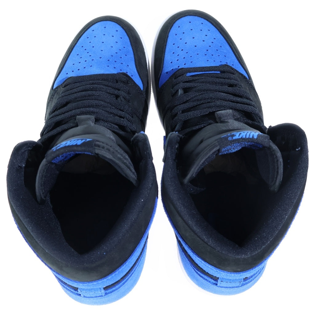 NIKE(ナイキ) AIR JORDAN 1 RETRO HIGH OG ROYAL REIMAGINED エアジョーダン1 レトロ ロイヤル リイマジンド ハイカットスニーカー ブラック/ブルー US10/28cm DZ5485-042
