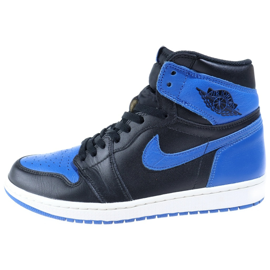 NIKE(ナイキ) AIR JORDAN 1 RETRO HIGH OG ROYAL エアジョーダン1 レトロ ロイヤル ハイカットスニーカー ブラック/ブルー US10/28cm 555088-007