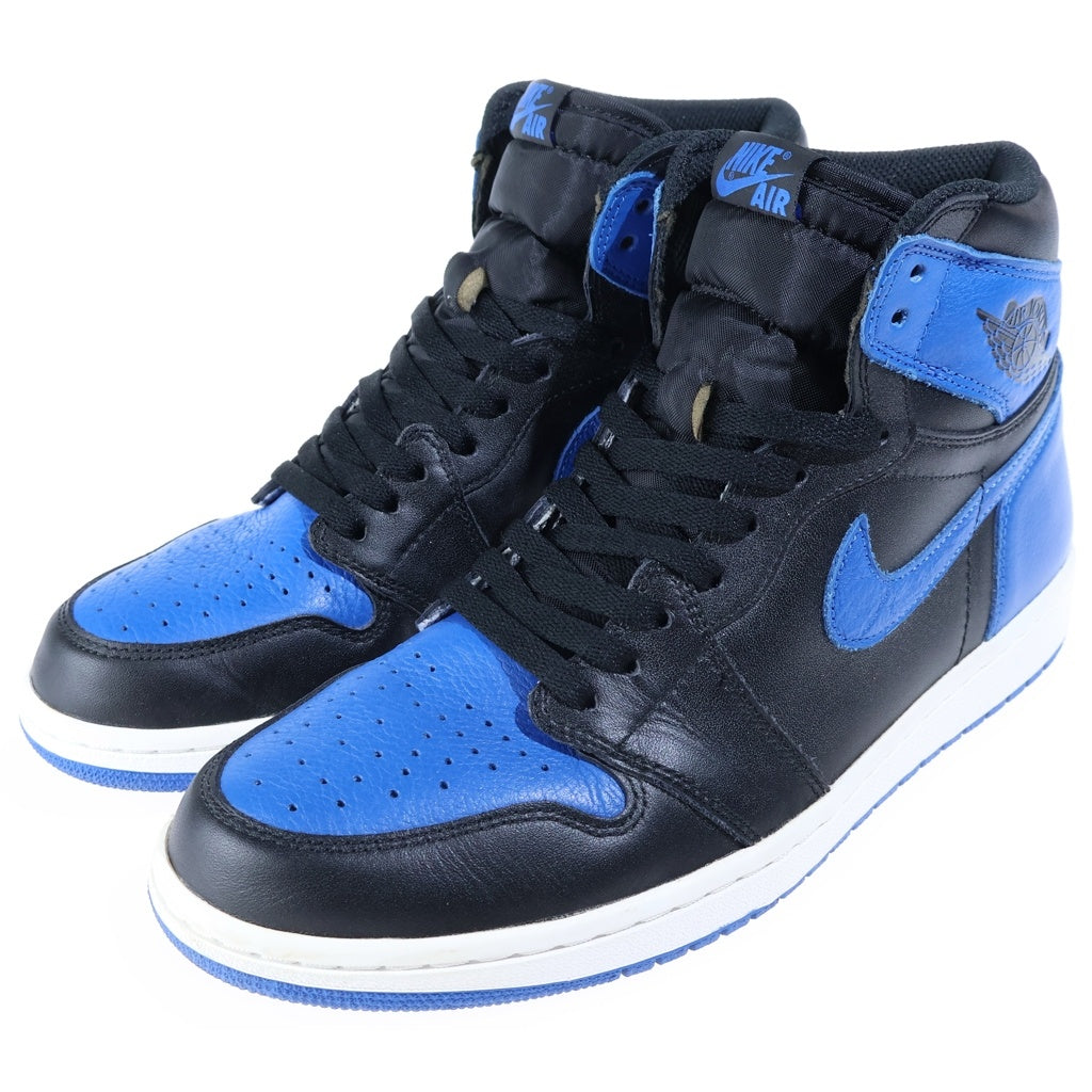 NIKE(ナイキ) AIR JORDAN 1 RETRO HIGH OG ROYAL エアジョーダン1 レトロ ロイヤル ハイカットスニーカー ブラック/ブルー US10/28cm 555088-007