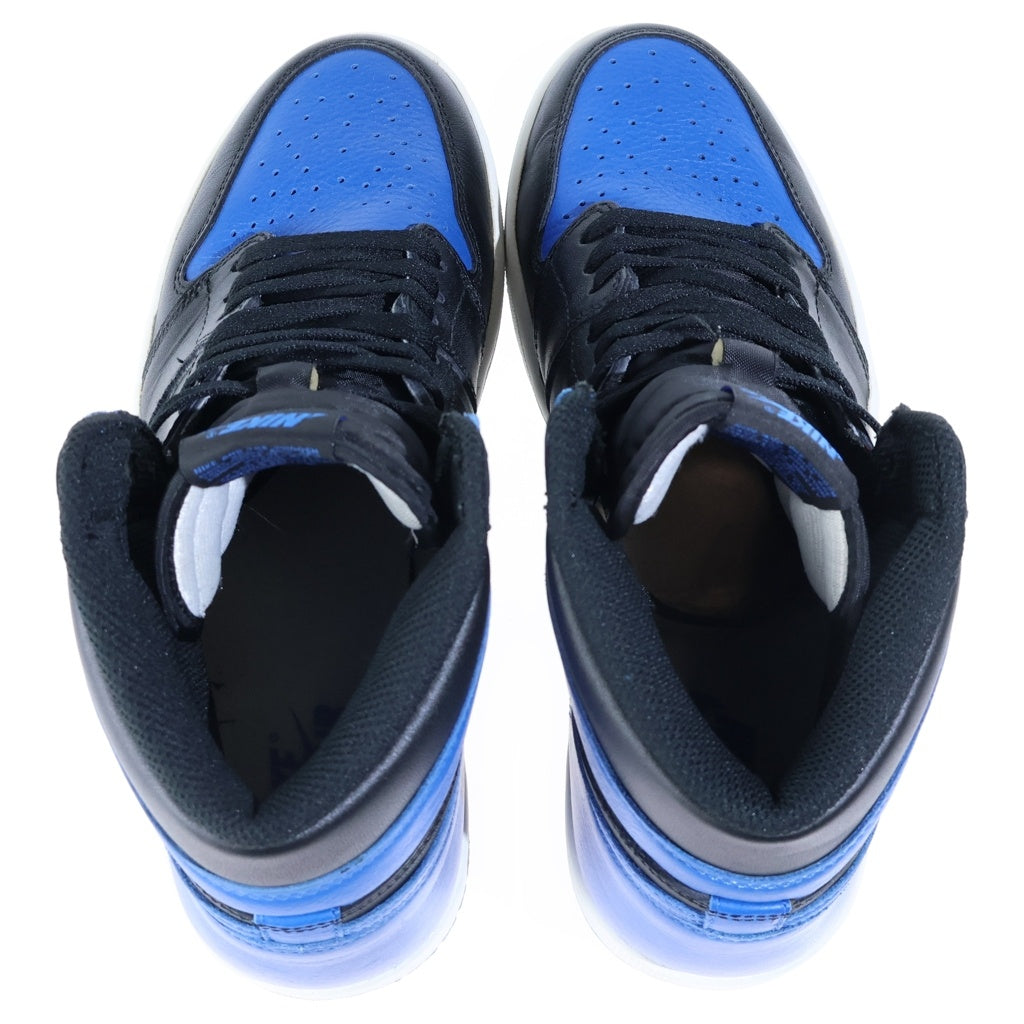 NIKE(ナイキ) AIR JORDAN 1 RETRO HIGH OG ROYAL エアジョーダン1 レトロ ロイヤル ハイカットスニーカー ブラック/ブルー US10/28cm 555088-007